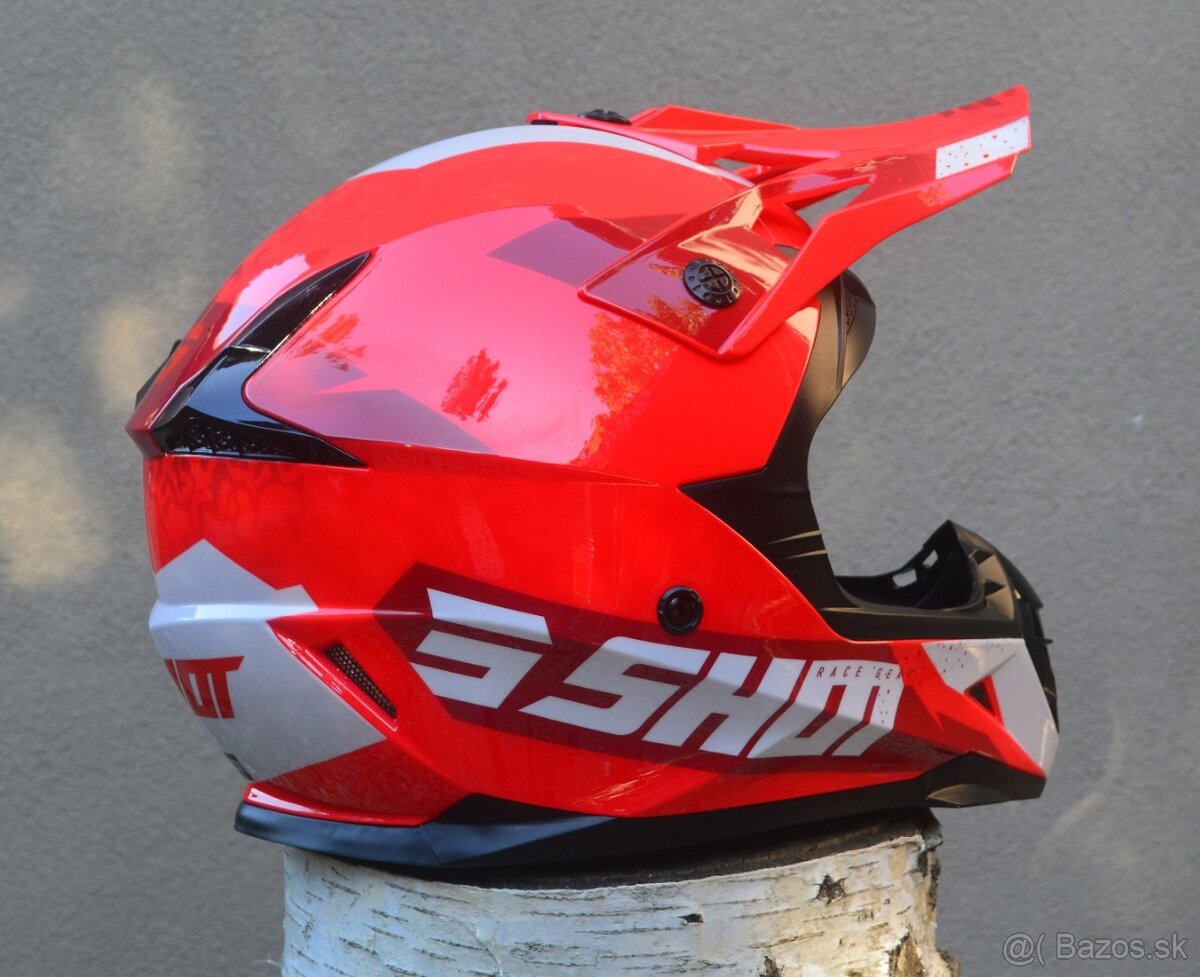 Predám prilba helma shot červená lakov. - 2