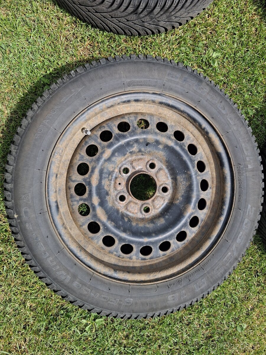 Zimné pneumatiky 205/55 R16 91H na oceľových diskoch + TPMS - 2