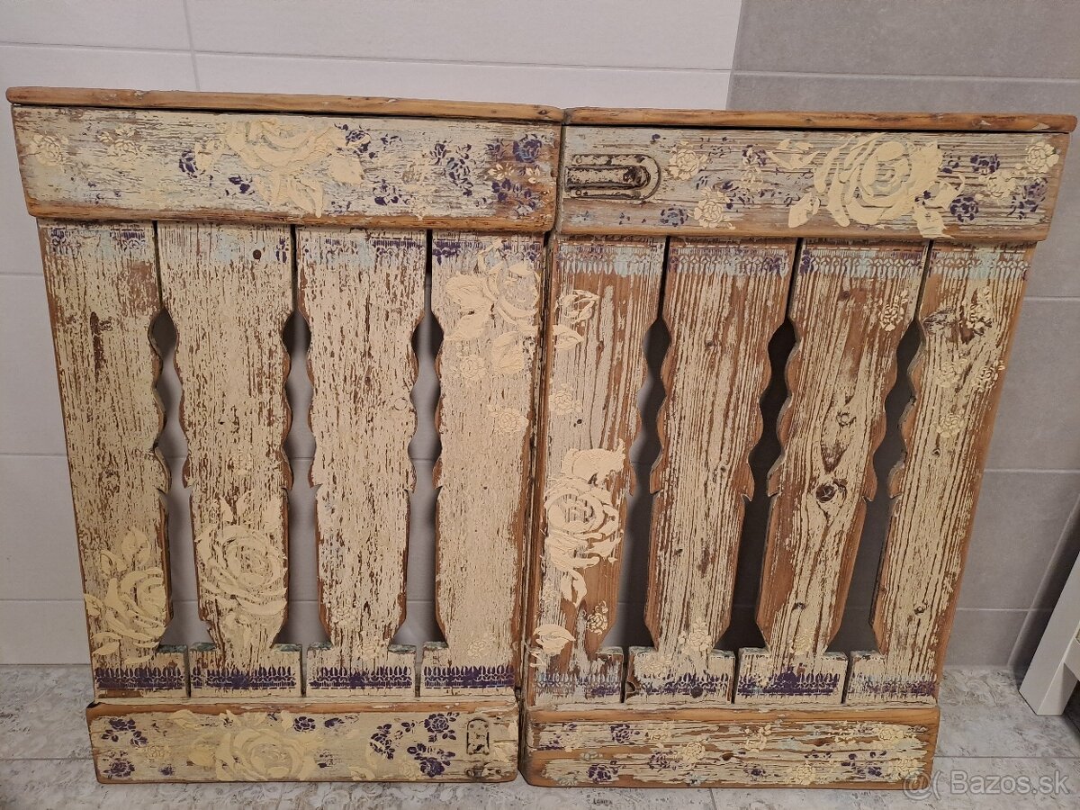 Stara prerobena vintage drevena branka - 2