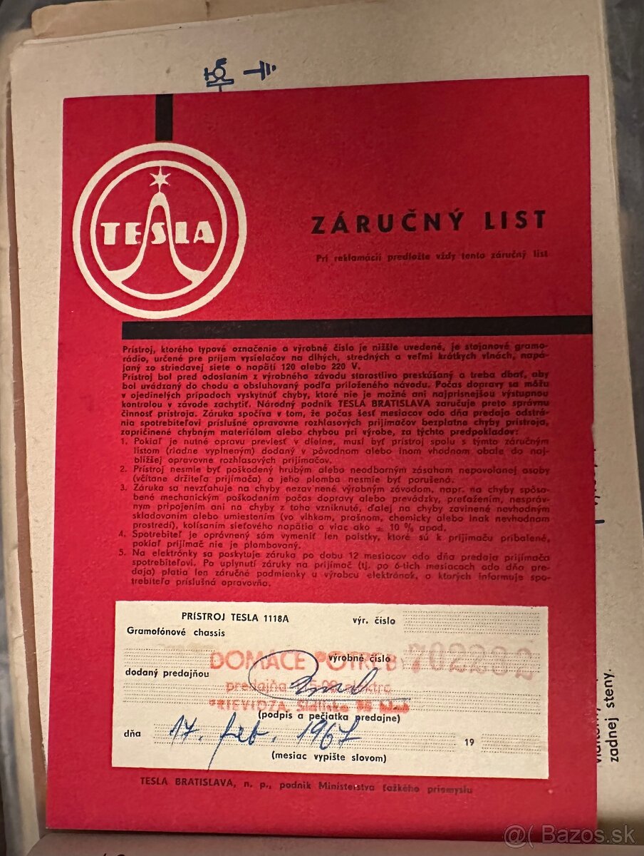 Retro rádio s gramofónom Tesla Capella. - 2