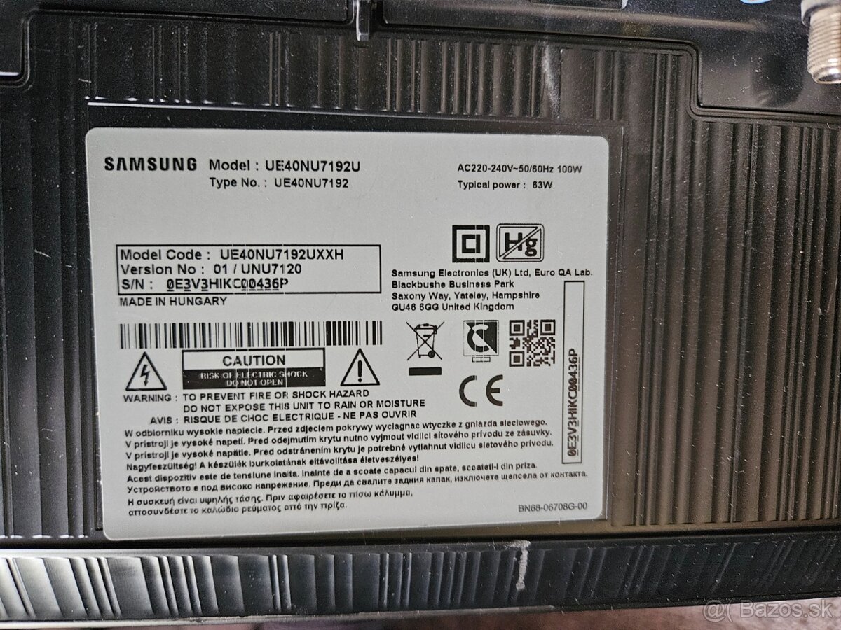 Samsung UE40NU7192U NEFUNKCNY - 2