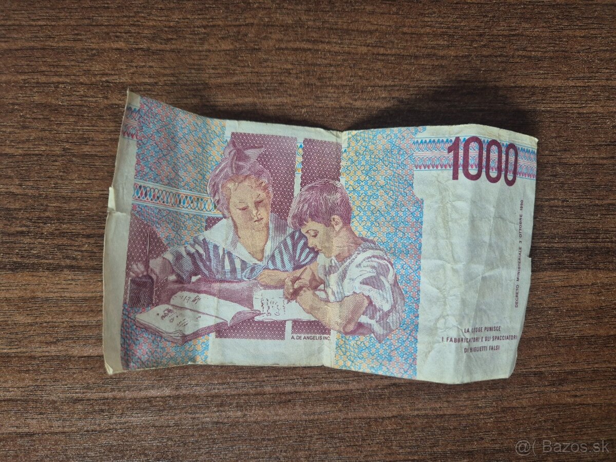 1000 Lire 1990 Taliansko 1990 - 2