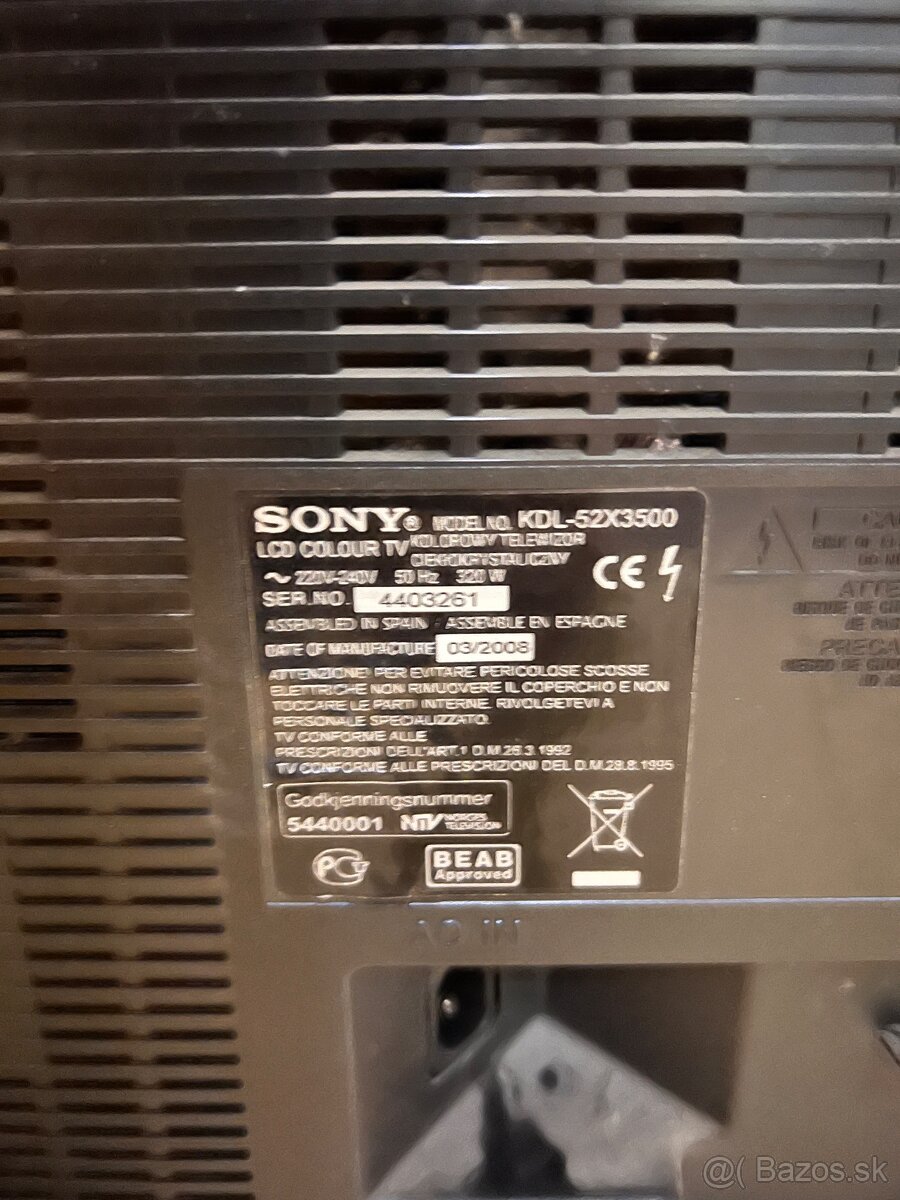 sony KDL-52X3500 - 2
