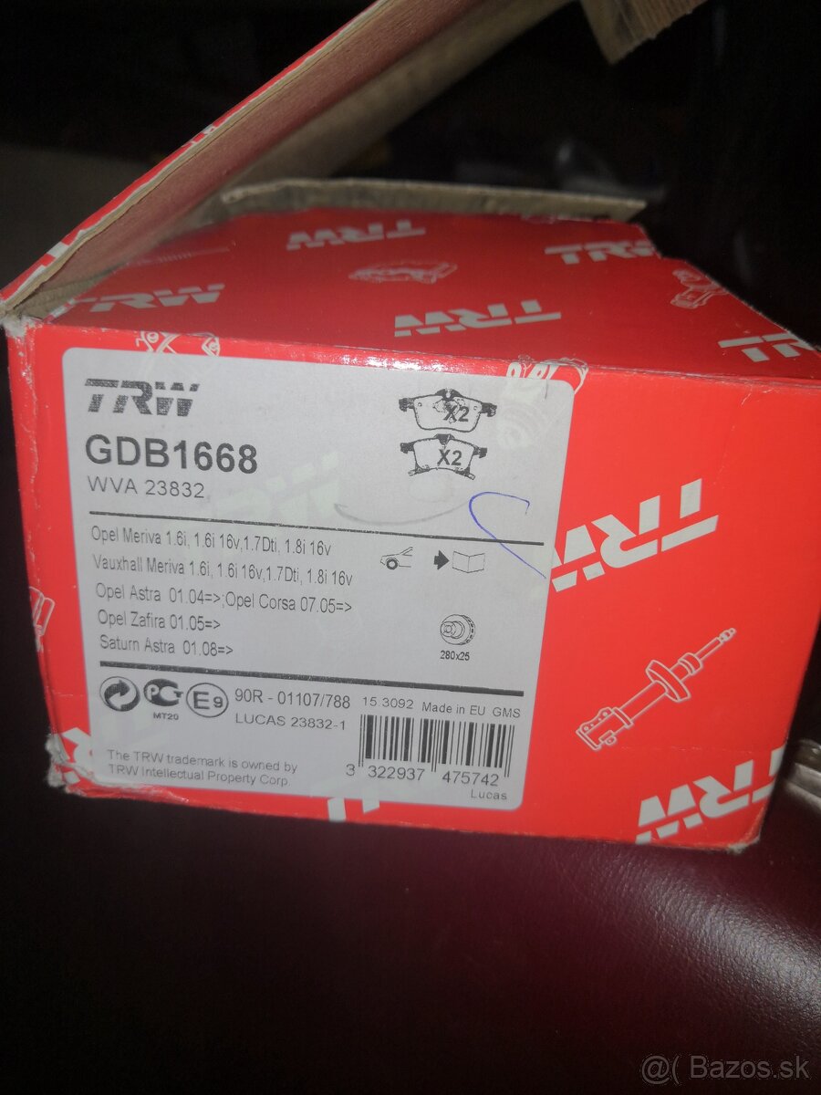 Predám brzdové platničky Opel - 2