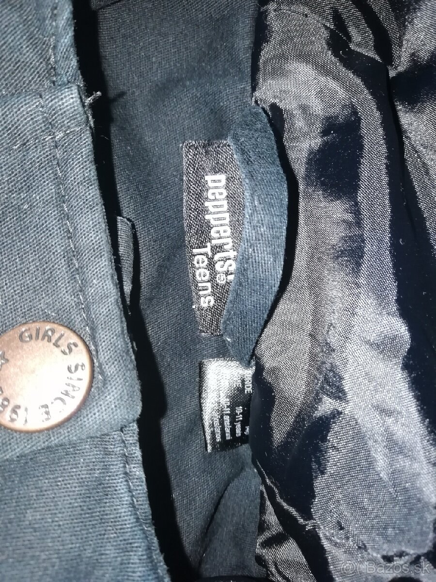 Dievčenská čierna Pepperts, zimná bunda. - 2