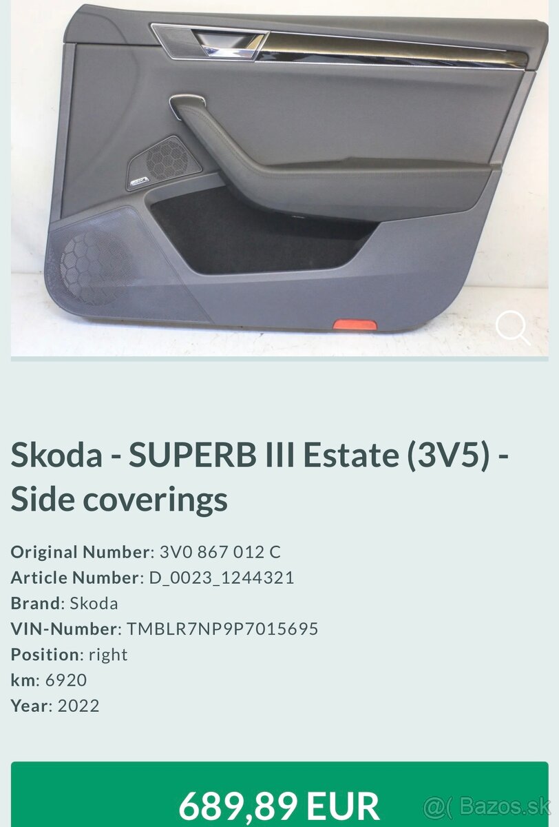 Nový Tapacír Superb 3 Facelift Canton Alcantara - 2