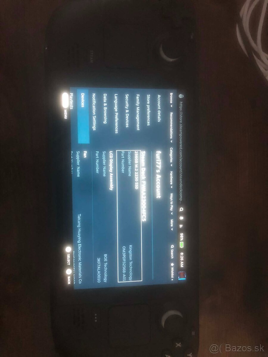 STEAM DECK LCD 256gb+256gb SSD karta - 2