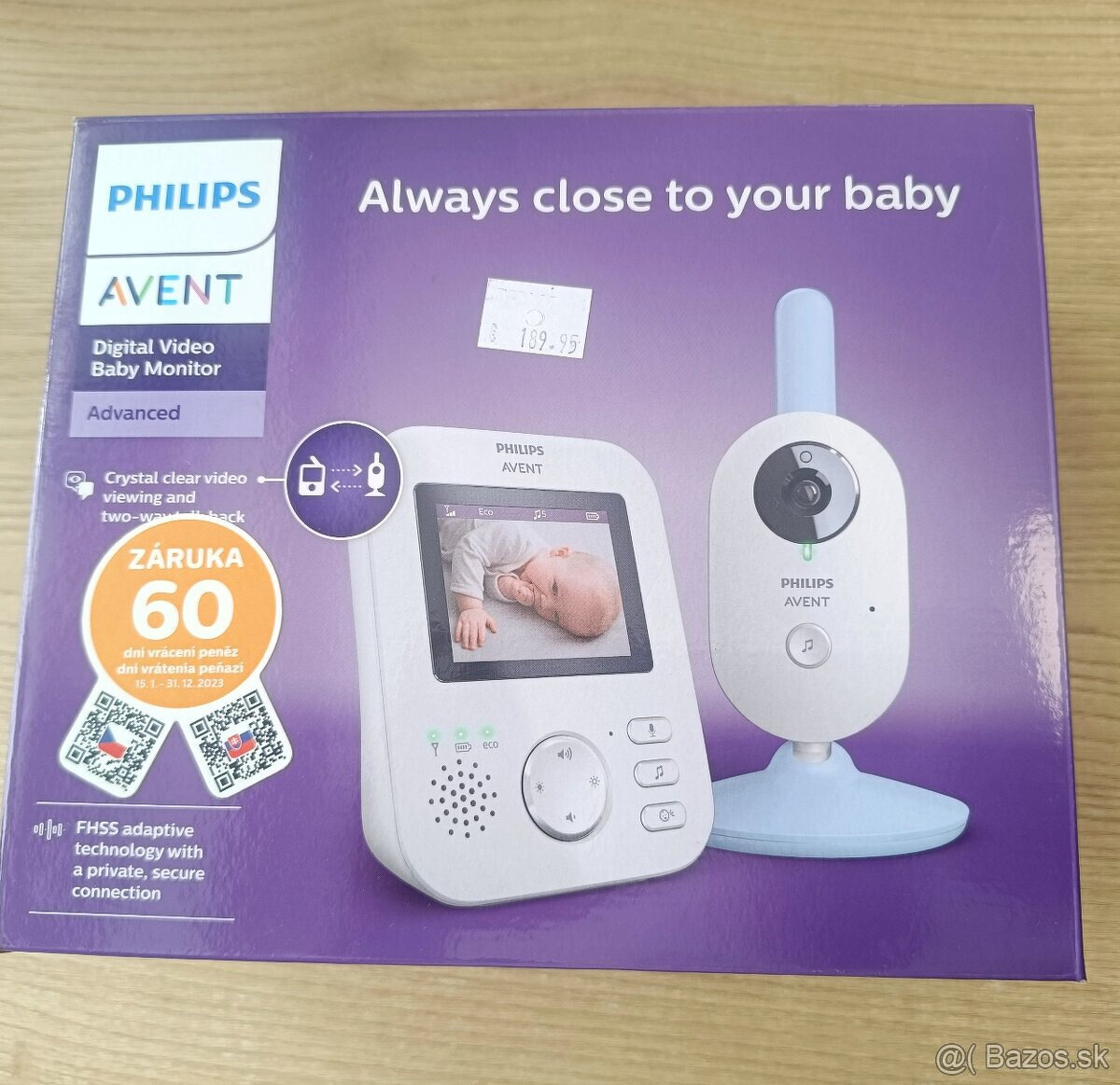 Predám NOVÝ videomonitor Philips Avent SCD833/26 - 2