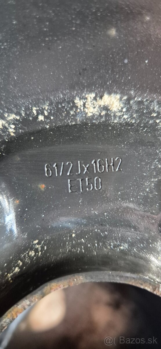 Predám plechový disk 6,5x16 ET 50. - 2