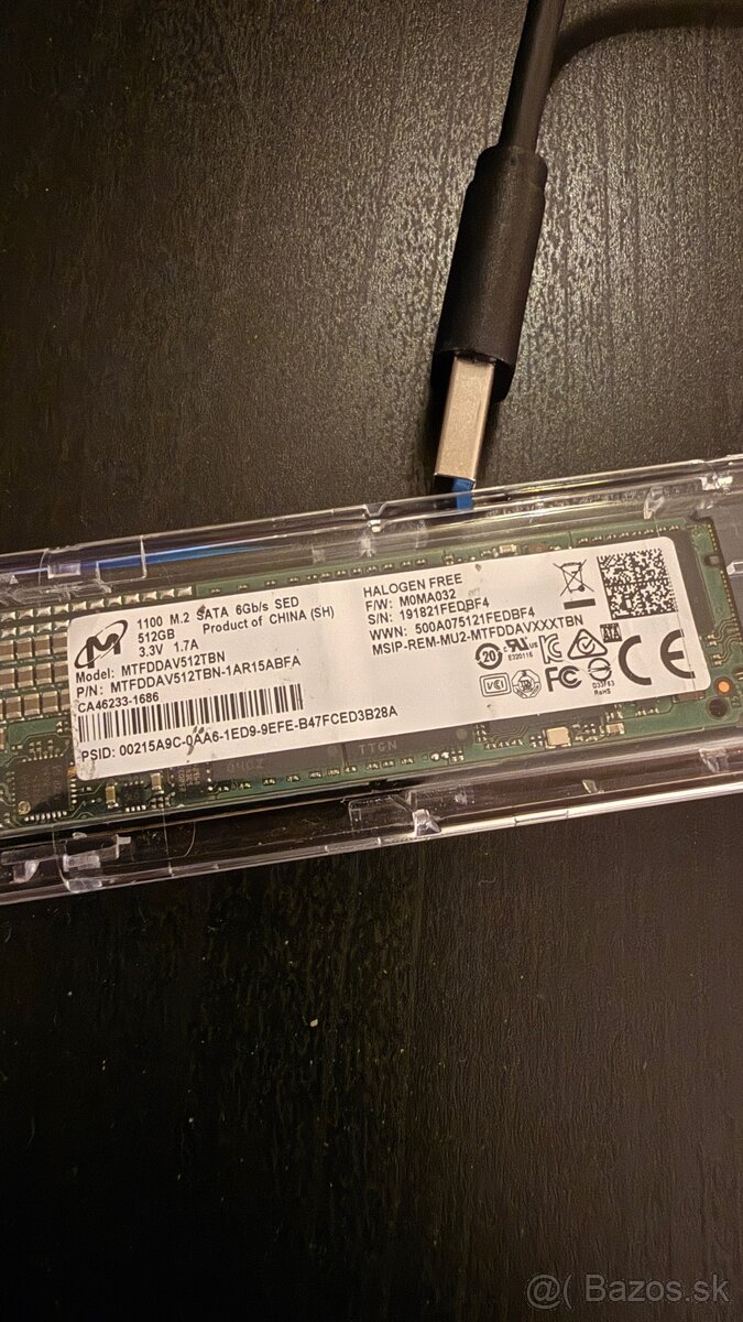 externý SSD disk 512 GB - 2