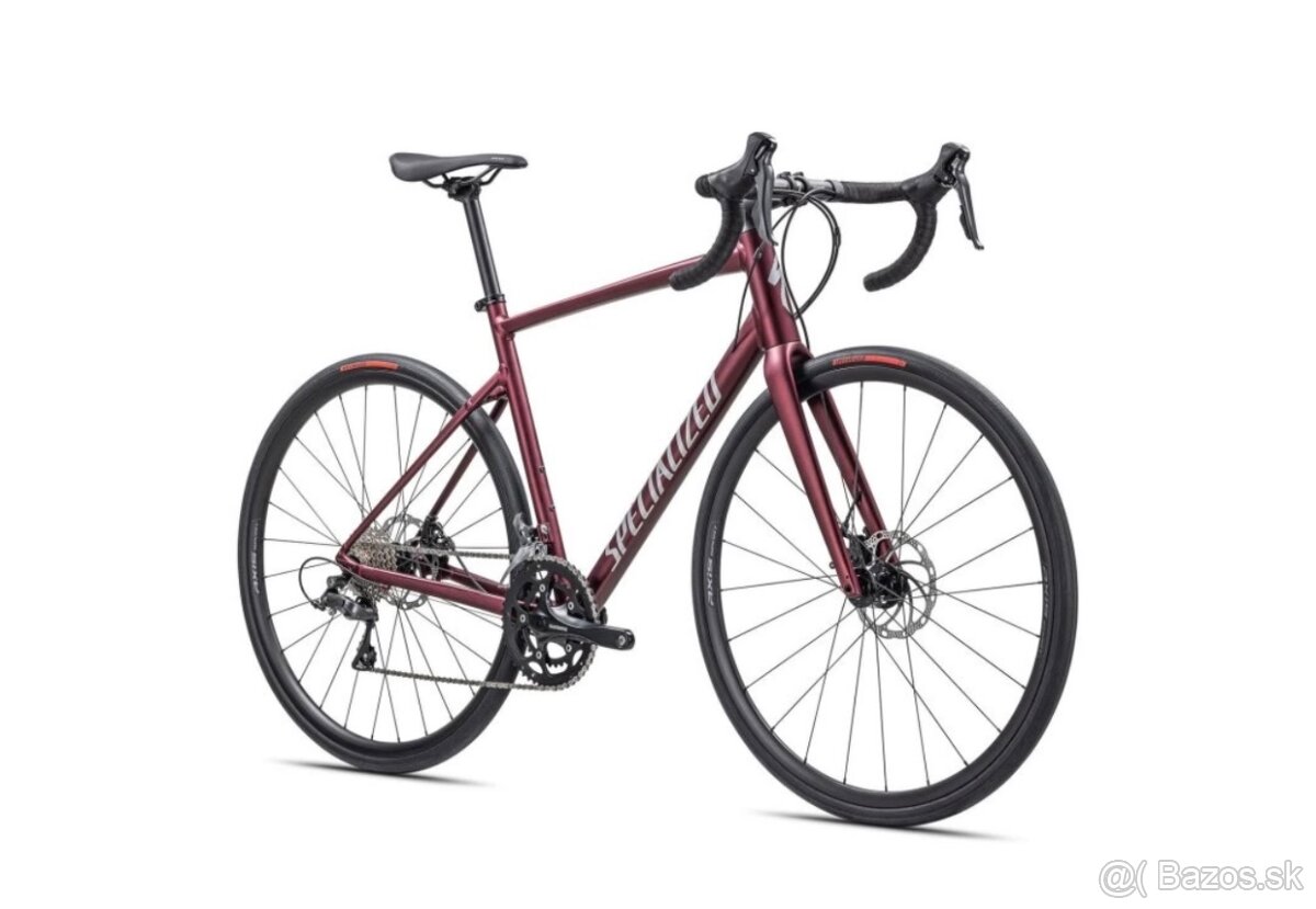 SPECIALIZED Allez E5 Disc Satin Maroon/Silver Dust/Flo Red - 2