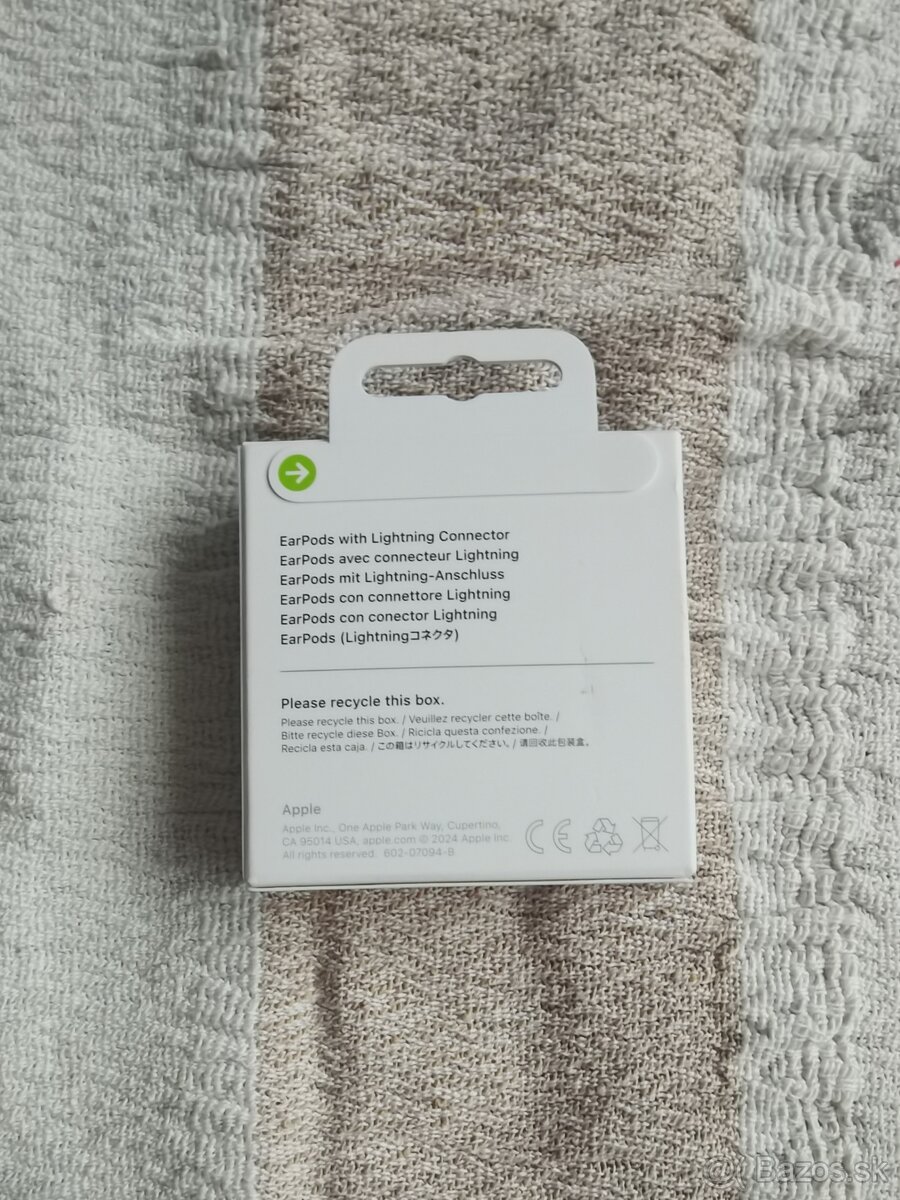 Slúchadlá earpods lightning connector original nerozbalene - 2