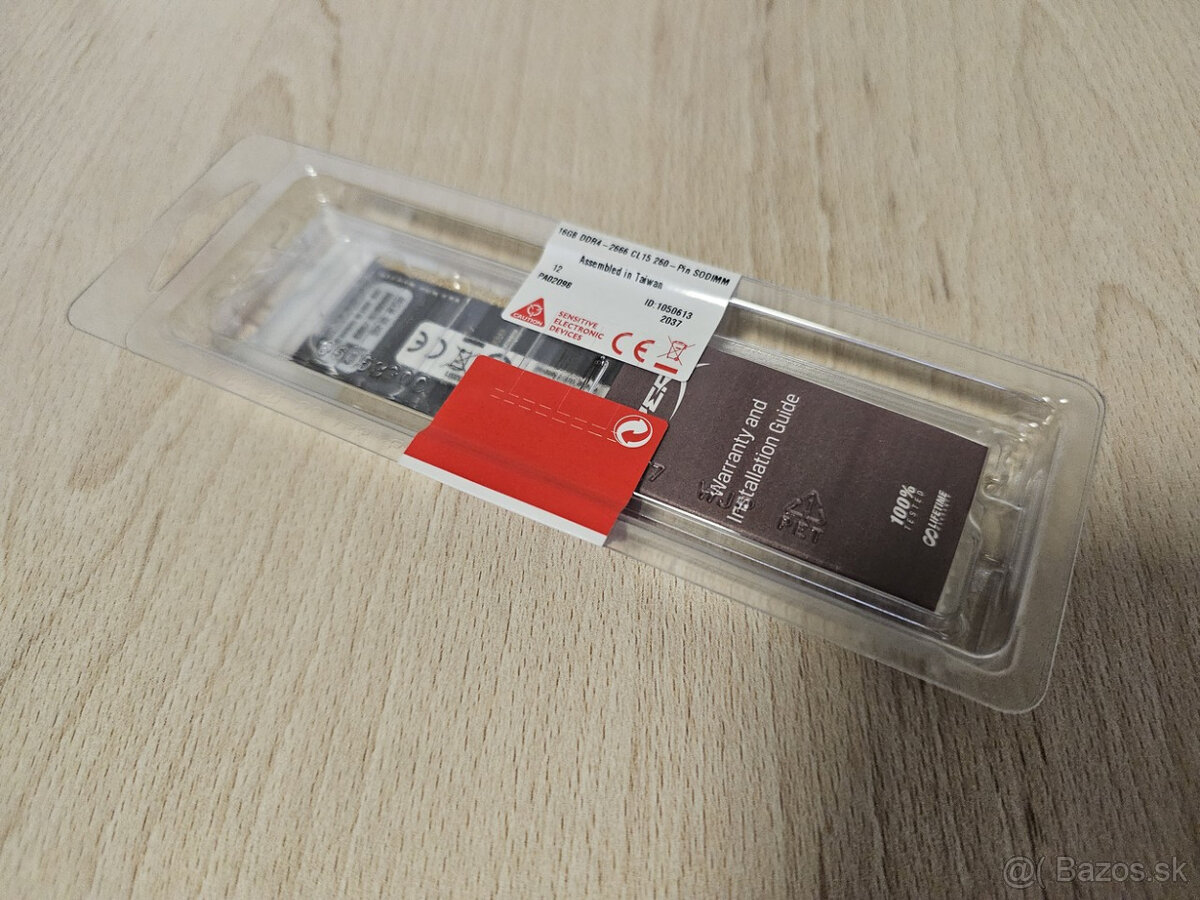 Kingston HYPERX SO-DIMM RAM 16GB DDR4 2666MHz CL15 - nové - 2