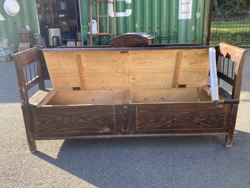 veľká ľudová lavica s úložným priestorom tzv.šafáreň 198cm - 2