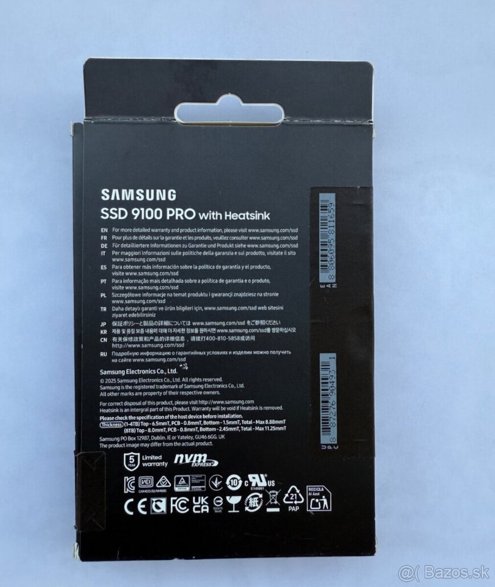 Samsung 9100 PRO 4TB Heatsink - 2