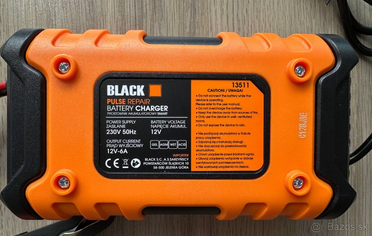 Nabíjačka autobatérií 12V, 6A - nová - 2