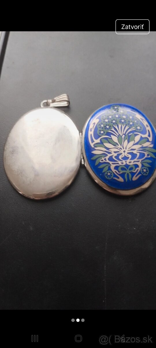 Vintage medailón v secesnom štíle - 2