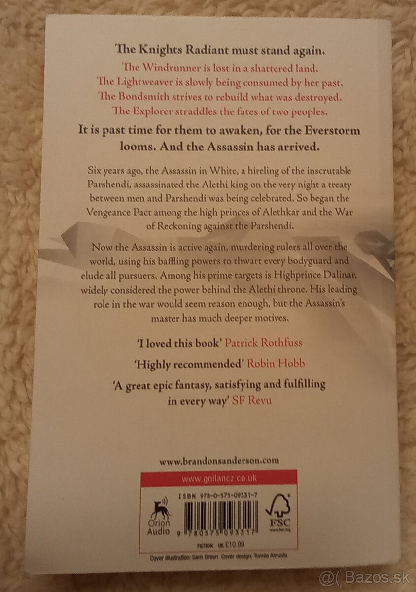 Brandon Sanderson - Words of Radiance - Anglická Verzia - 2