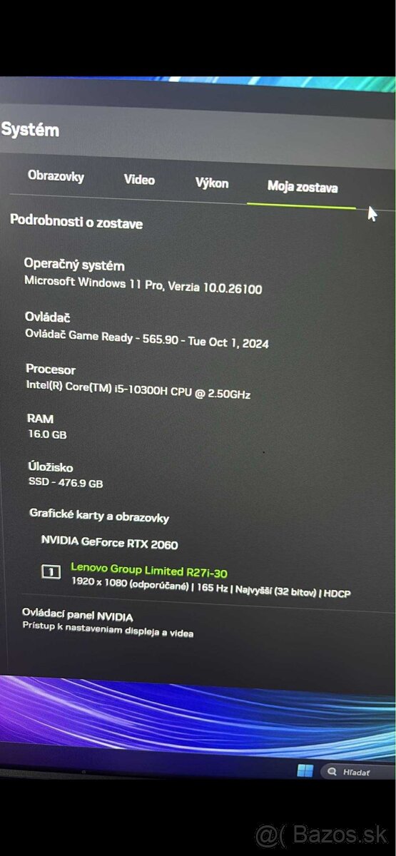 herný notebook Lenovo - 2
