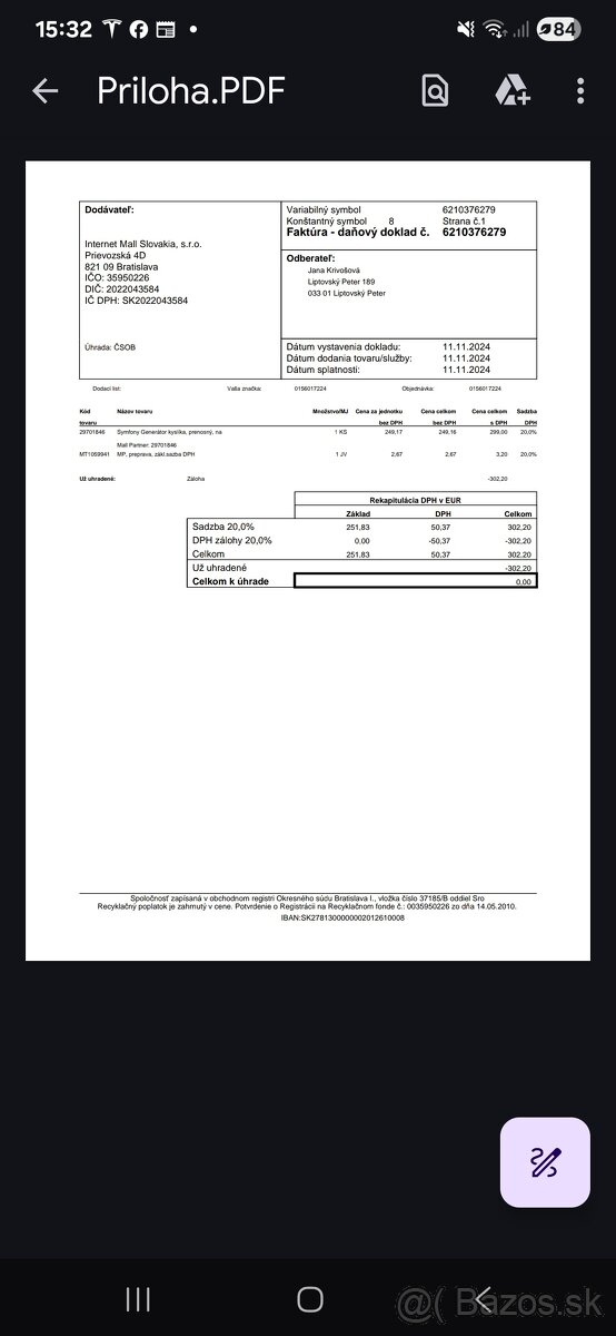Kyslíkový prístroj - 2