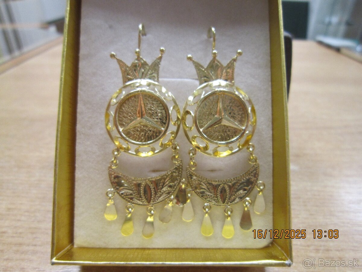 NÁUŠNICE ZLATO váha 12,64g - 2