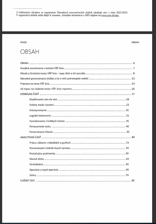 Nové vydanie SCIO testy v PDF - VSP, OSP, ZSV - 2