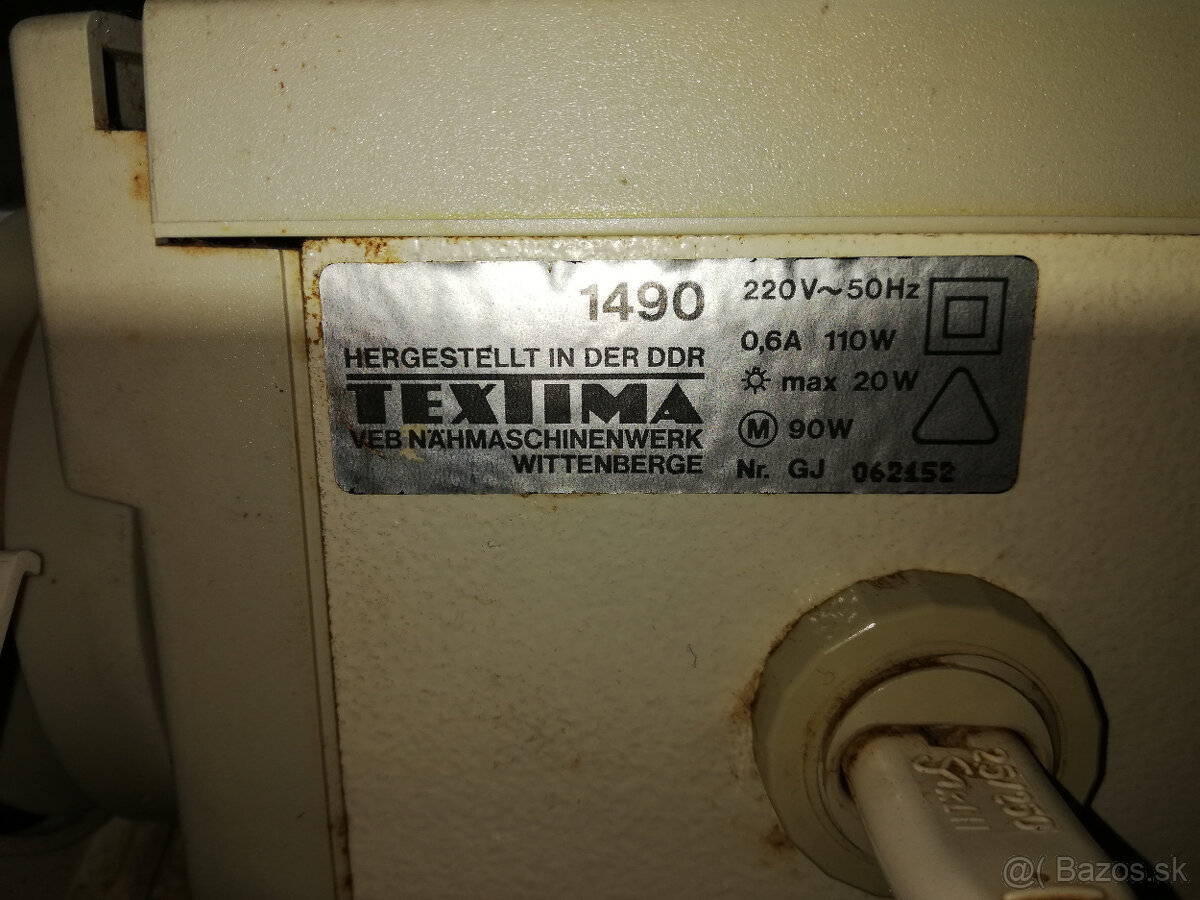 Predám šijací stroj VERITAS Rubina (Made in DDR) - 2