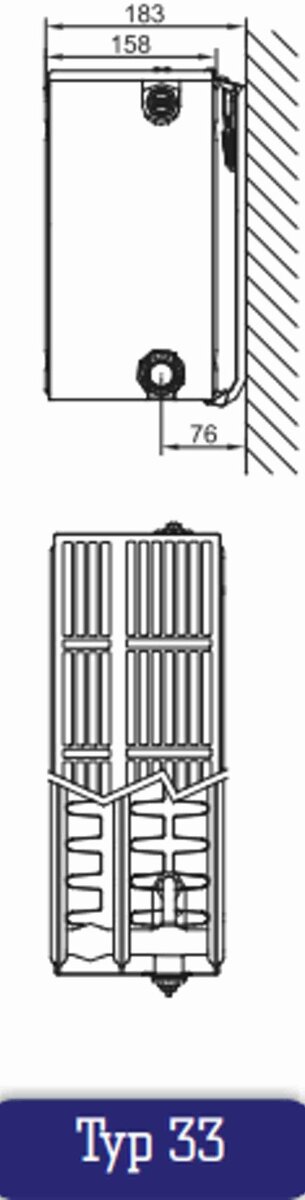 Radiátor STELRAD COMPACT 33K 600 x 3000 mm - 2
