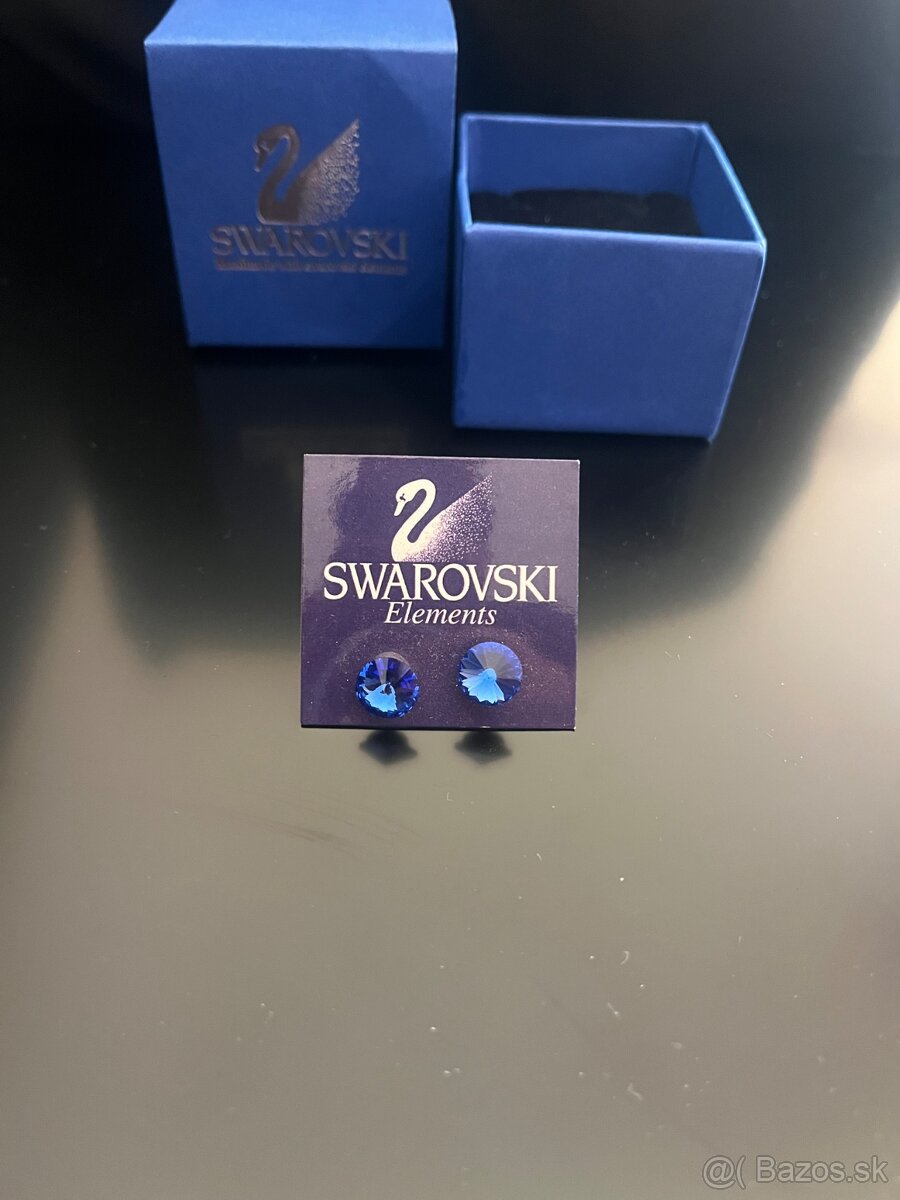 Modré náušnice Swarovski - 2