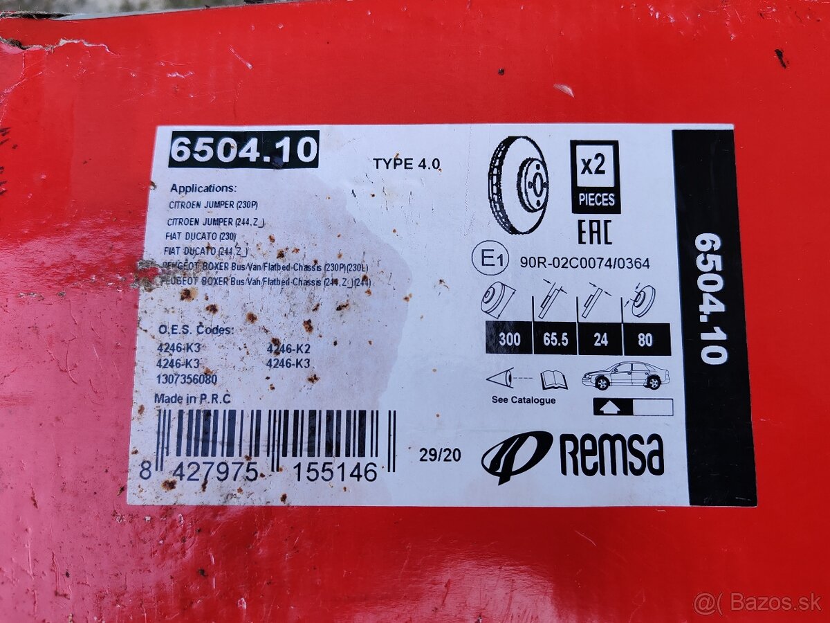 NOVÉ Predné brzdové kotúče Jumper Boxer Ducato - 2