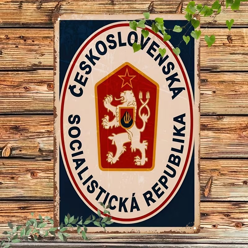 Kovova retro tabula ČSSR 30x20 cm - 2