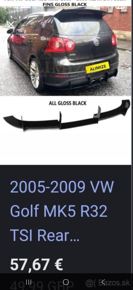 Zadný difúzor na golf 5 - 2
