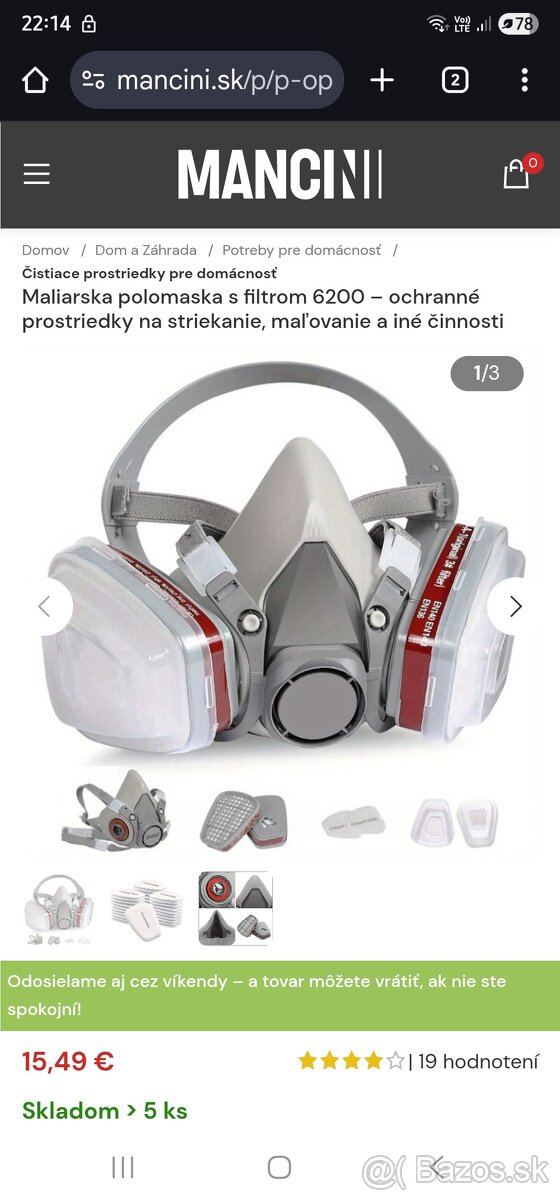 Sady na respiračnu masku - 2