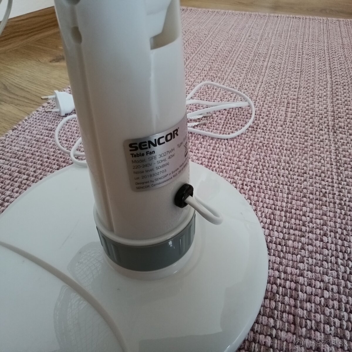 Stolný ventilátor Sencor SFE 3027WH - 2