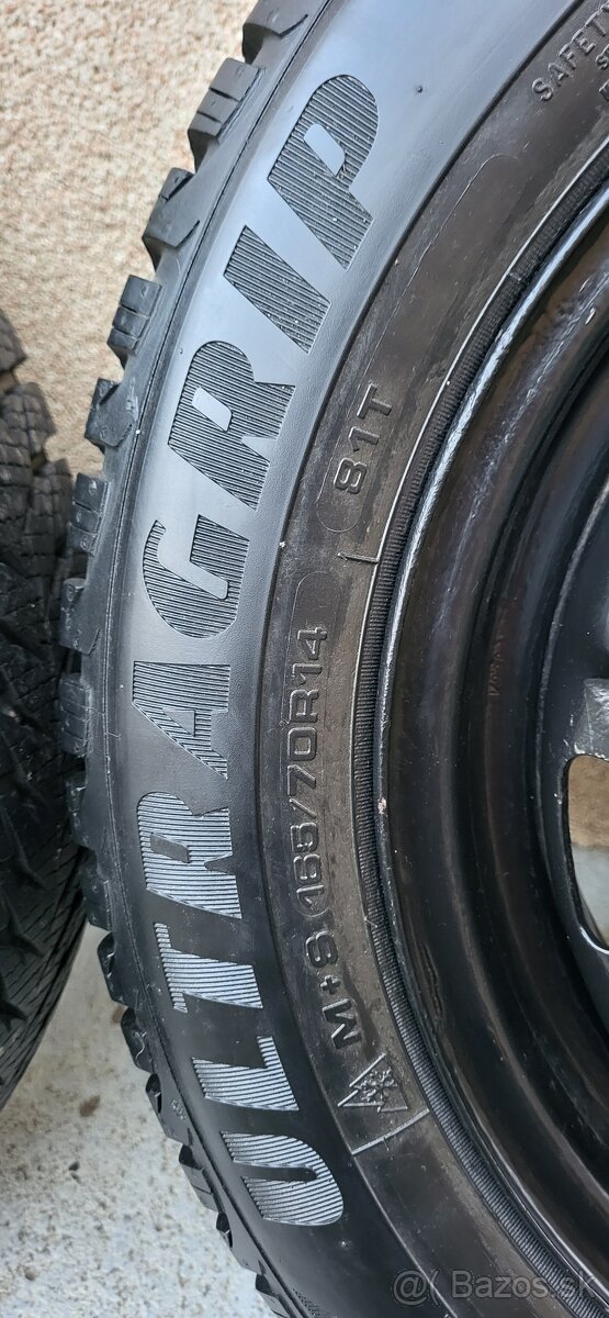 Zimné kolesá R14 – Goodyear UltraGrip – 50 € - 2