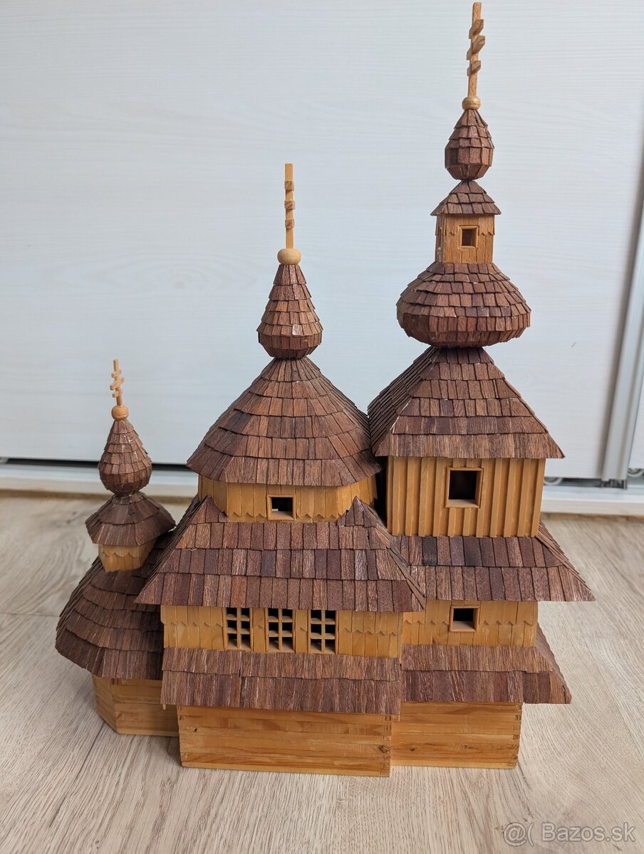 Drevený kostolík -ručná práca - Nová Sedlica - 2