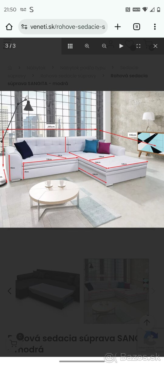 Veľká rohová sedačka - 2