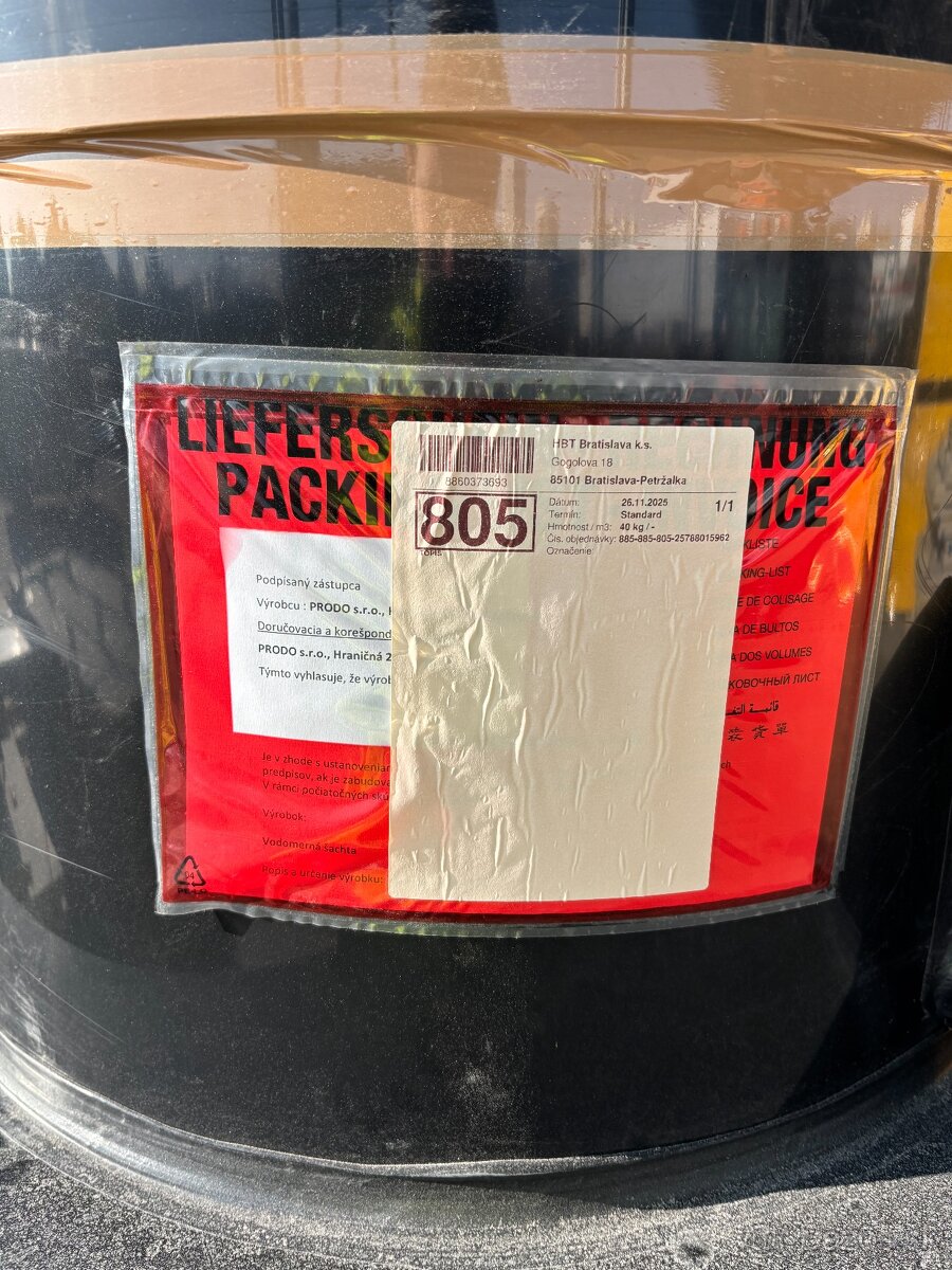 Vodomerná šachta kruhová PP 1600x1000 - 2