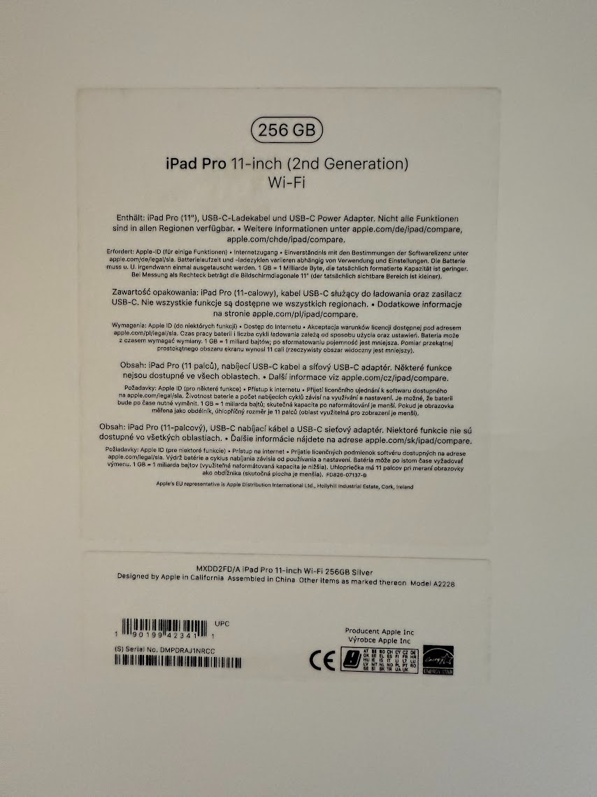 Apple Ipad Pro 11 wi-fi 256GB - 2