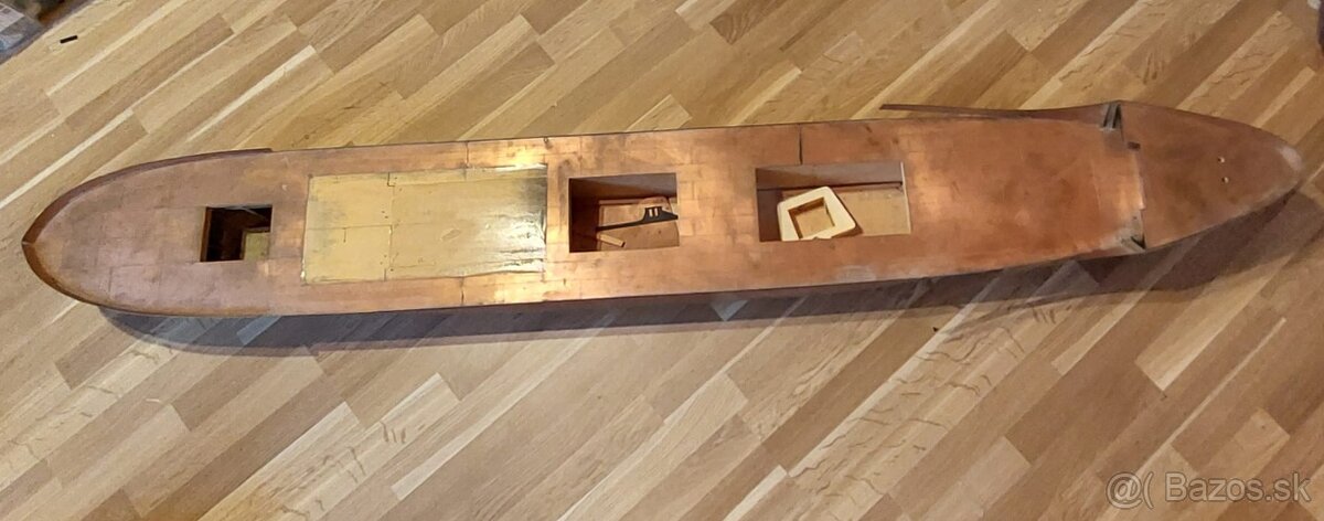 Predám drevený trup modelu lode – 200 cm - 2
