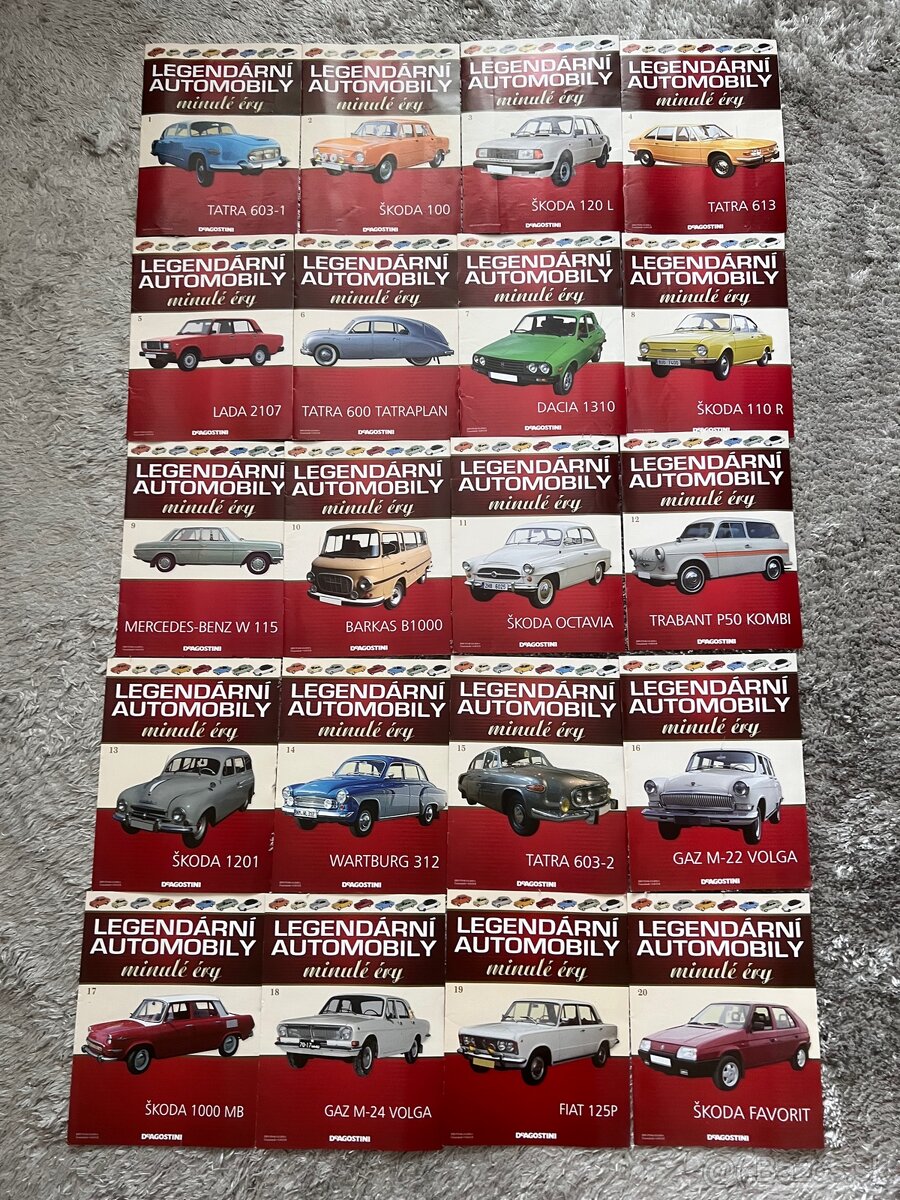 Sada prvých 20 čísel série Legendární automobily - 2