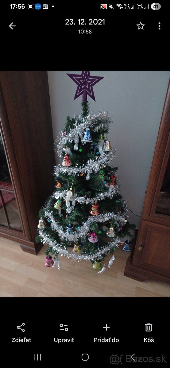 Modrý a zelený vianočný stromček-150cm - 2