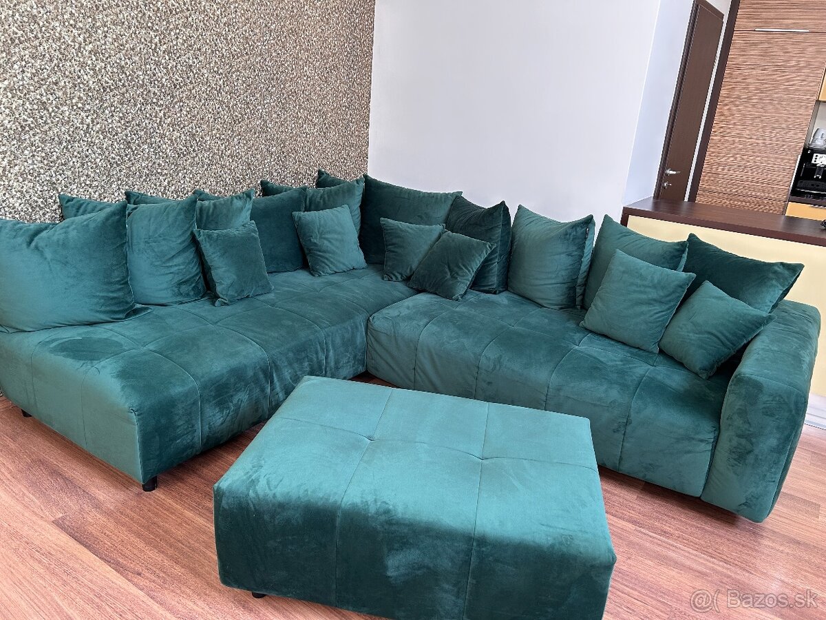 ROHOVÁ SEDAČKA SMARAGDOVÁ - 2