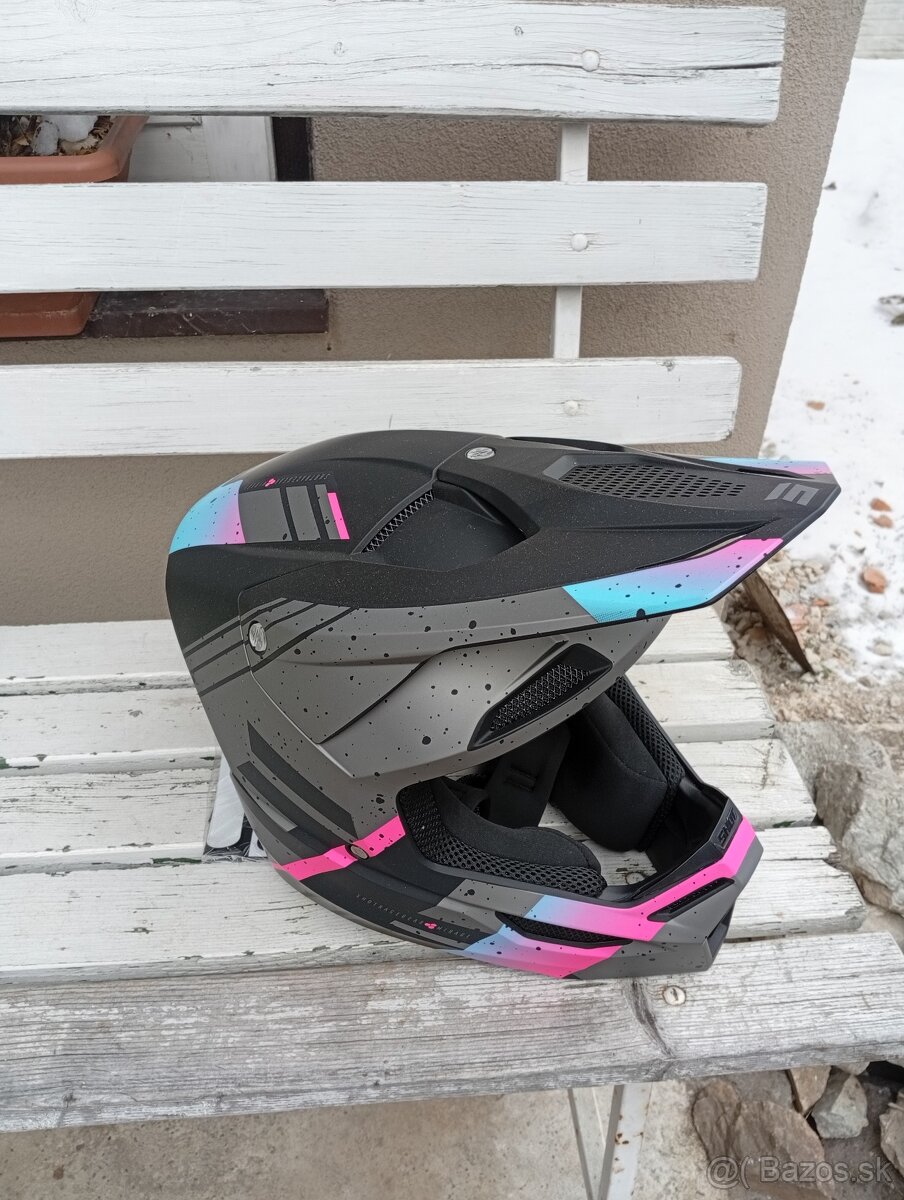 Predám mx prilba modro ružová - 2