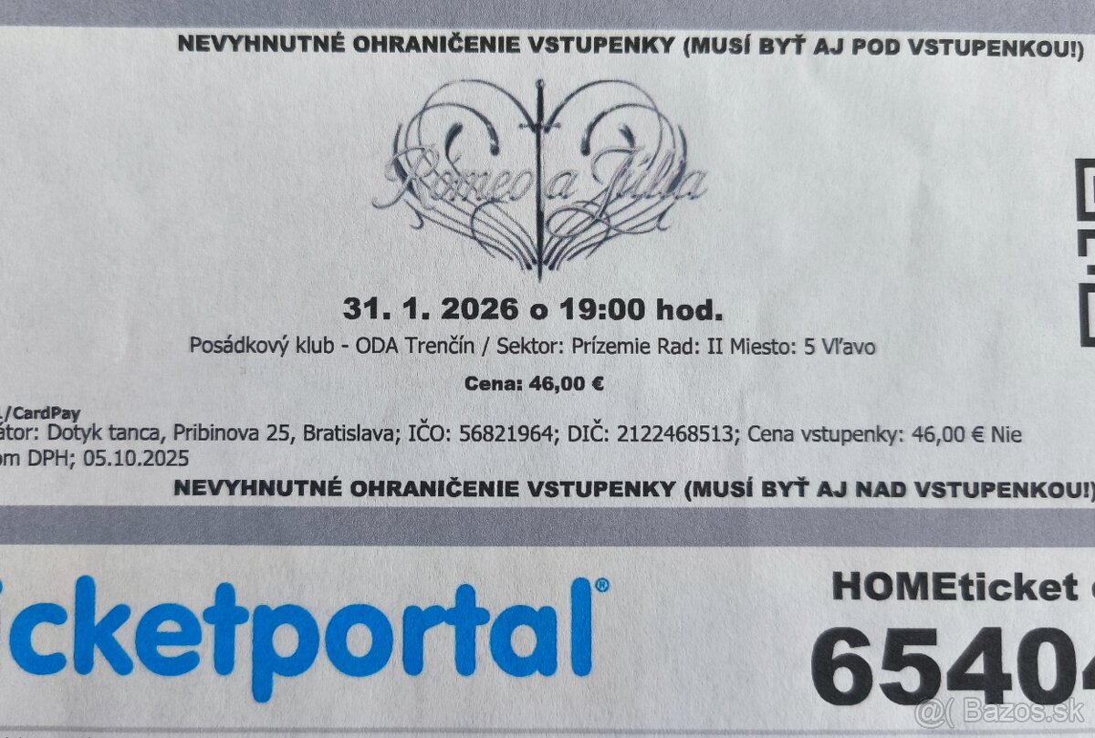 RÓMEO A JÚLIA TOUR - 2