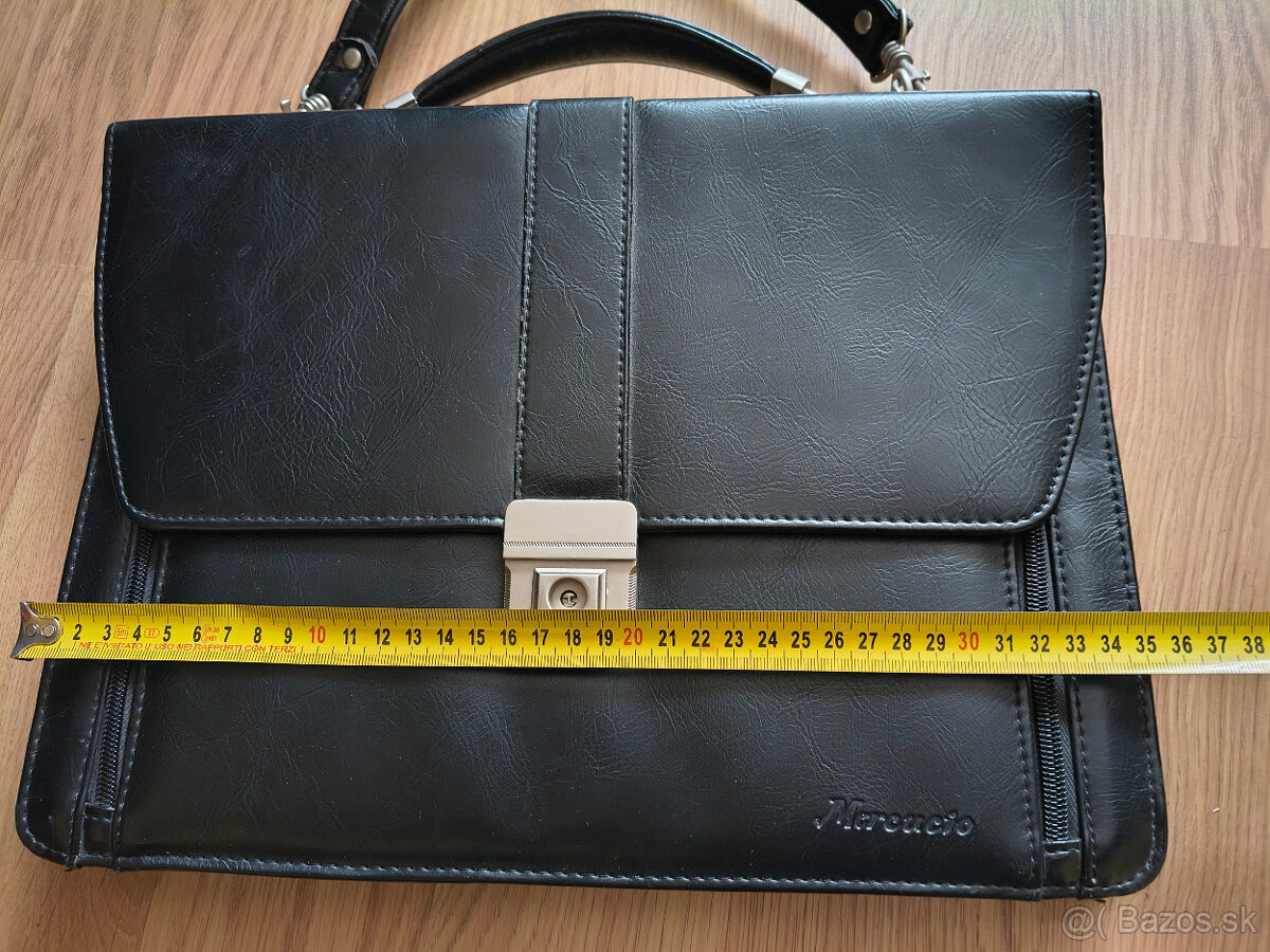 Čierna kožená taška Mercucio - 2