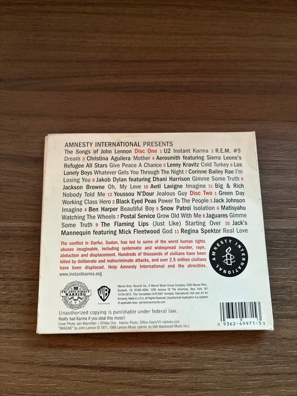 Instant Karma Save Darfur 2CD | U2, Green Day, R.E.M., John - 2