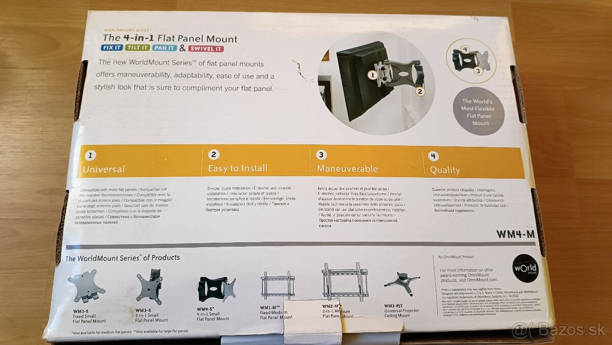 Držiak, konzola na TV na stenu, plafón - 2