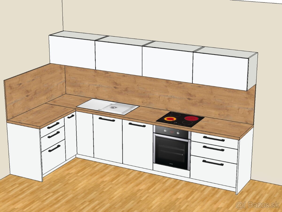 Moderná kuchyňa - Biela lesklá - 2