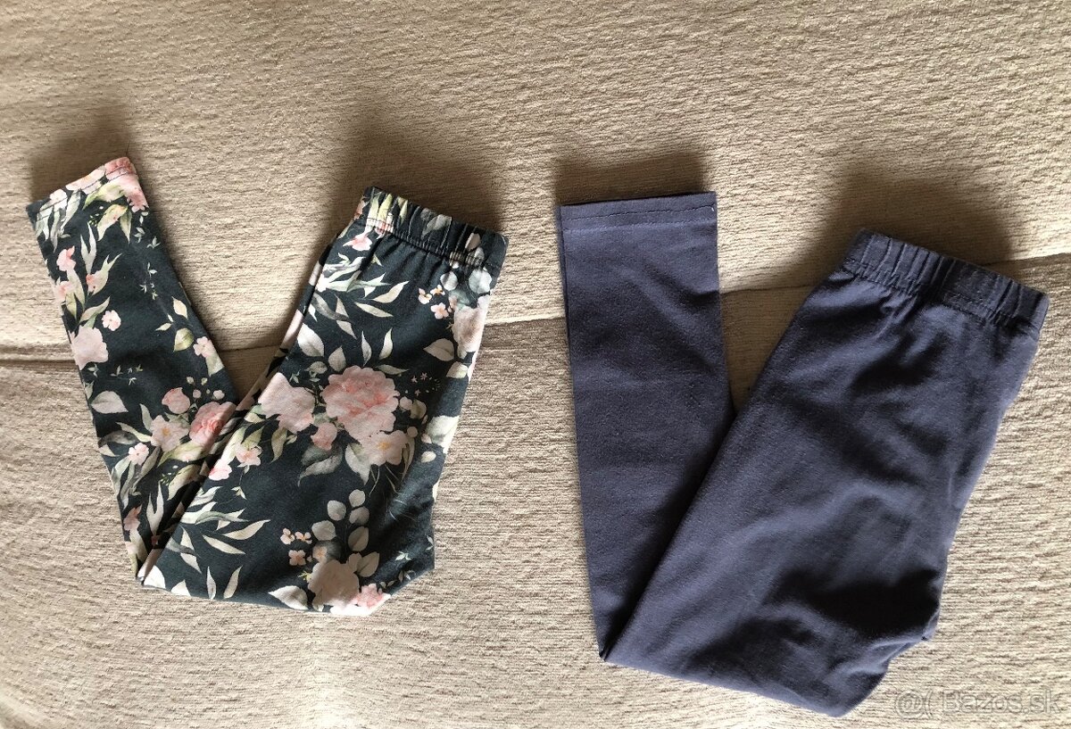 ——-2x bavlnené handmade legíny, Lily Grey, 104, 3 E—- - 2